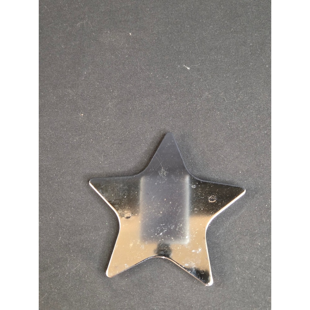 Vintage Celestial Silver Tone Metal Star Shaped Trivet Coaster with Ball Feet 4"